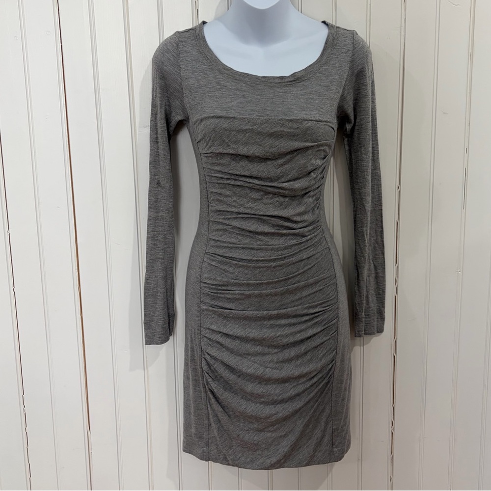 Diane Von Furstenberg Lerosa Heather Gray Cotton Dress (2)